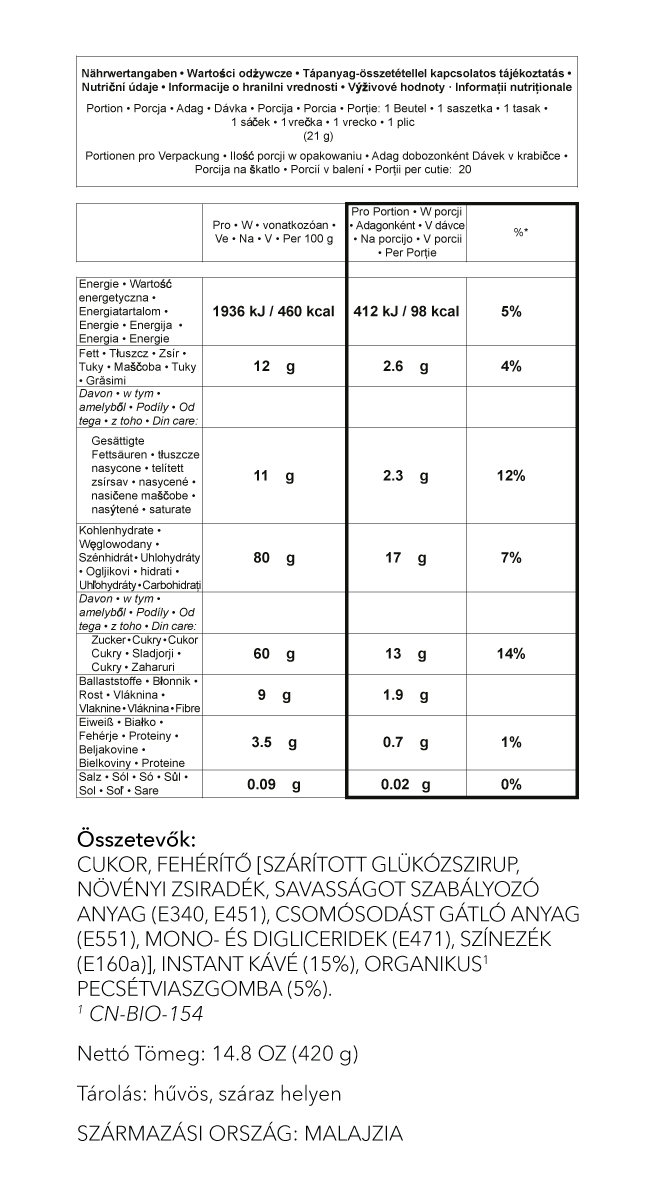 Organo™ Gourmet Ganodermás Tejeskávé