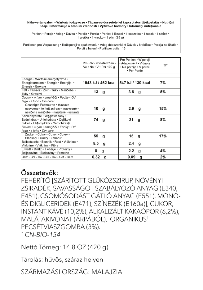 Organo™ Gourmet Ganodermás Mokkakávé