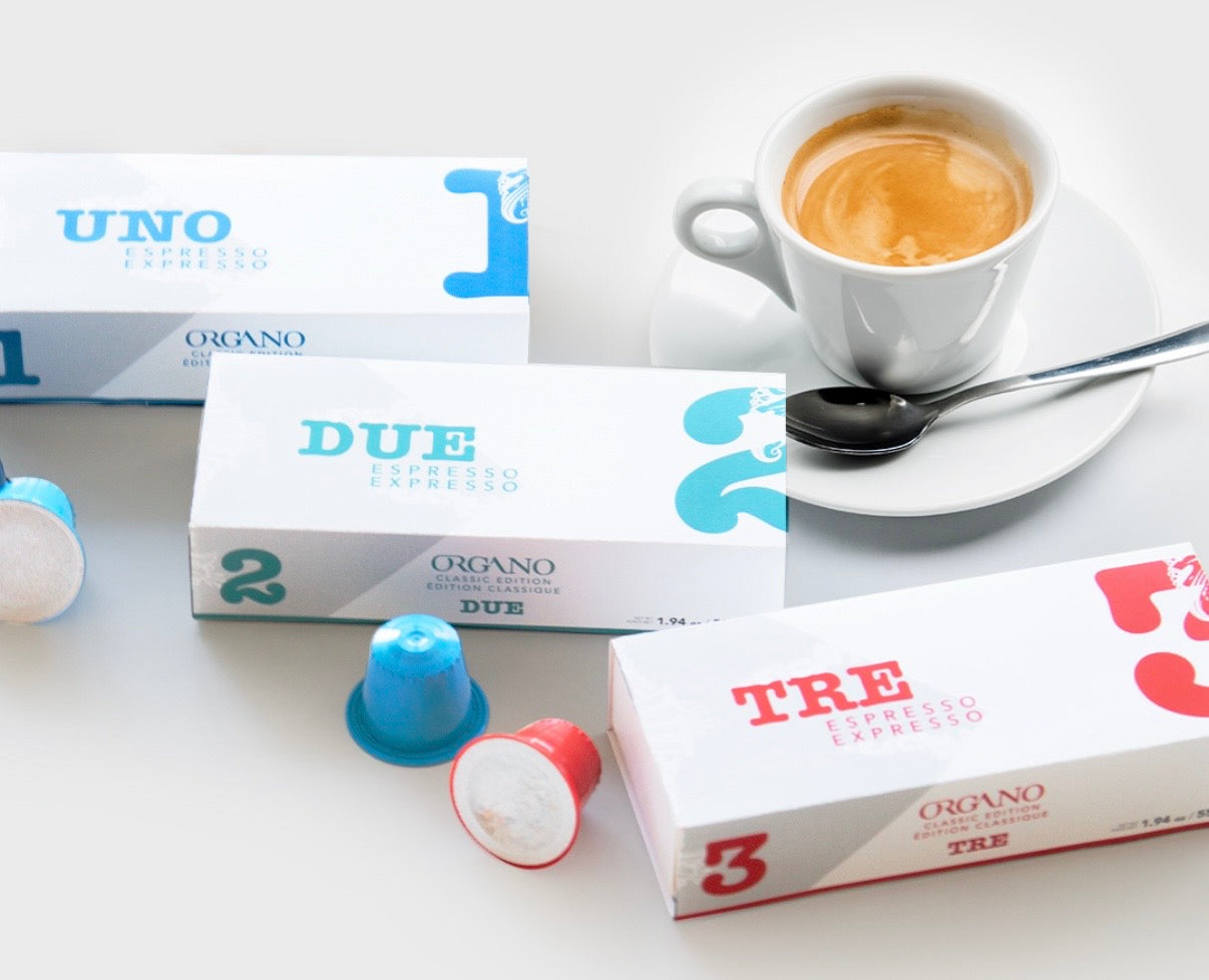 ORGANO™  Espresso Kollekció – UNO, DUE & TRE